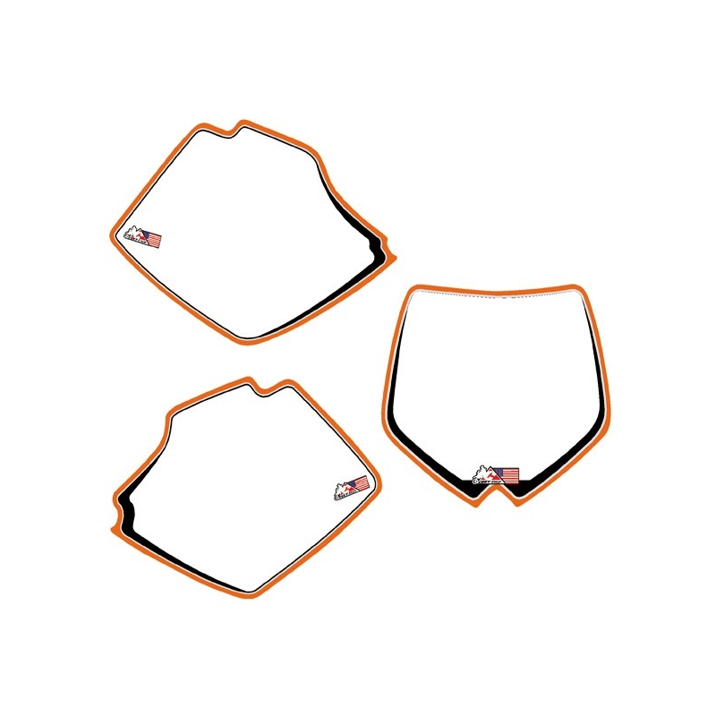 KTM Orange/White Outline Backgrounds